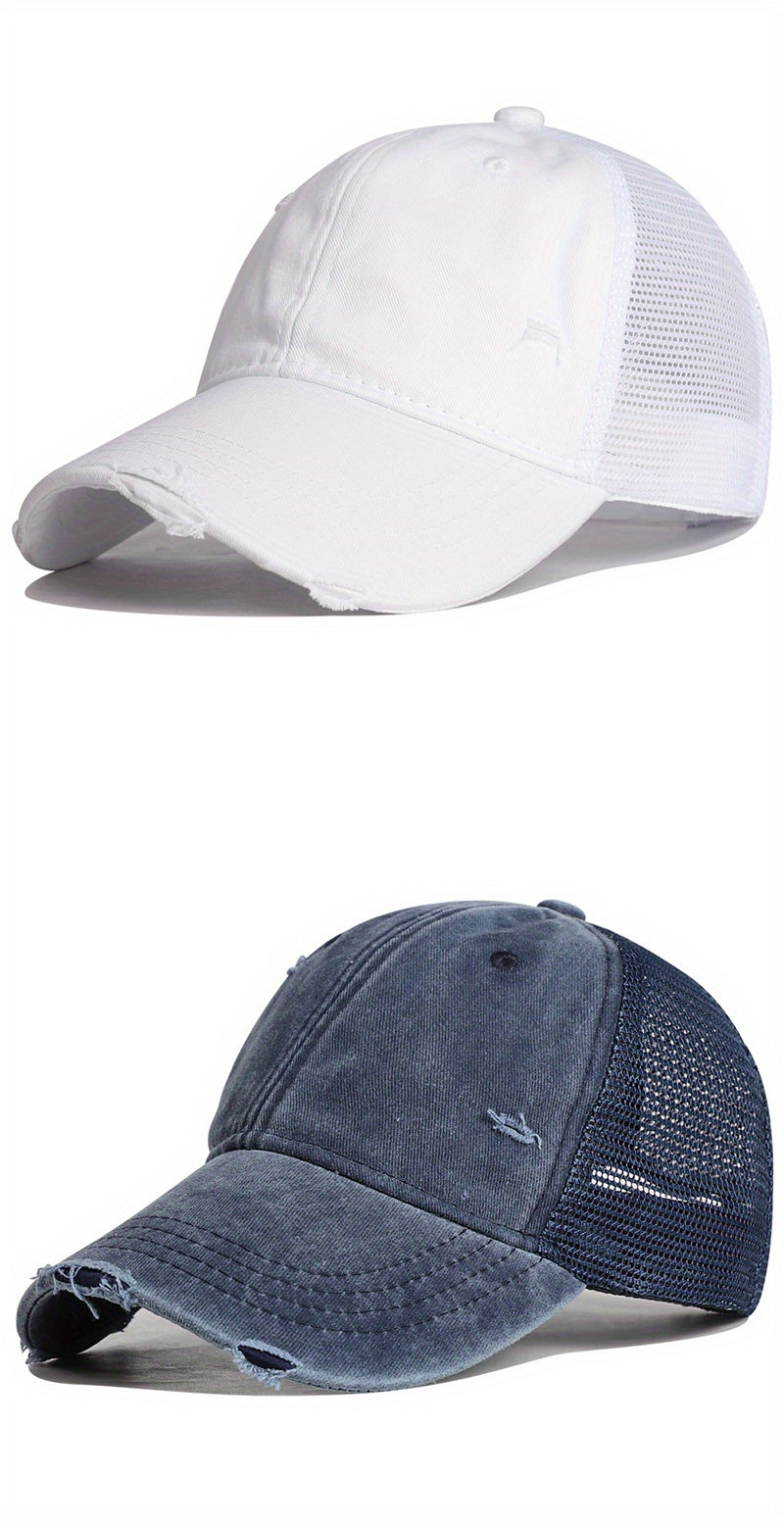 VINTEDGE – DISTRESSED MESH TRUCKER CAP