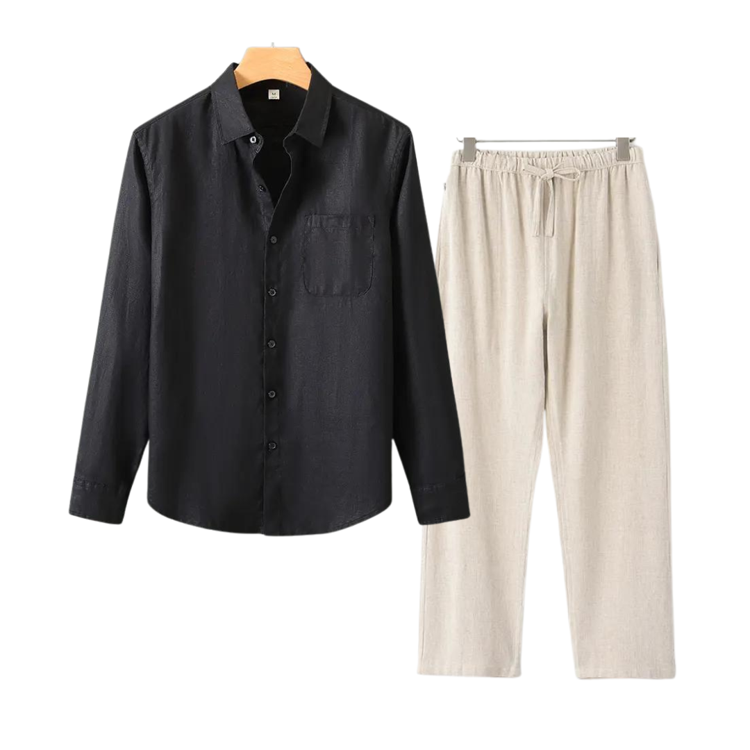 WEXFORD – LINEN LONG-SLEEVED SET