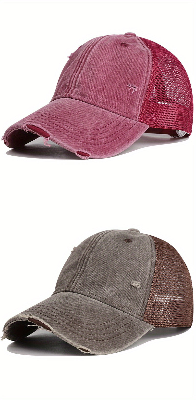 VINTEDGE – DISTRESSED MESH TRUCKER CAP
