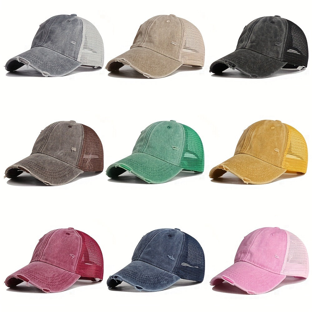 VINTEDGE – DISTRESSED MESH TRUCKER CAP