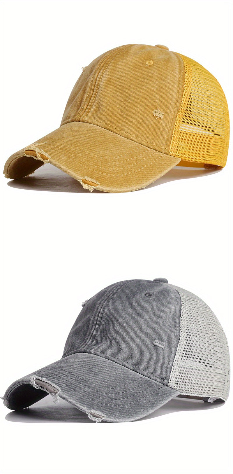 VINTEDGE – DISTRESSED MESH TRUCKER CAP