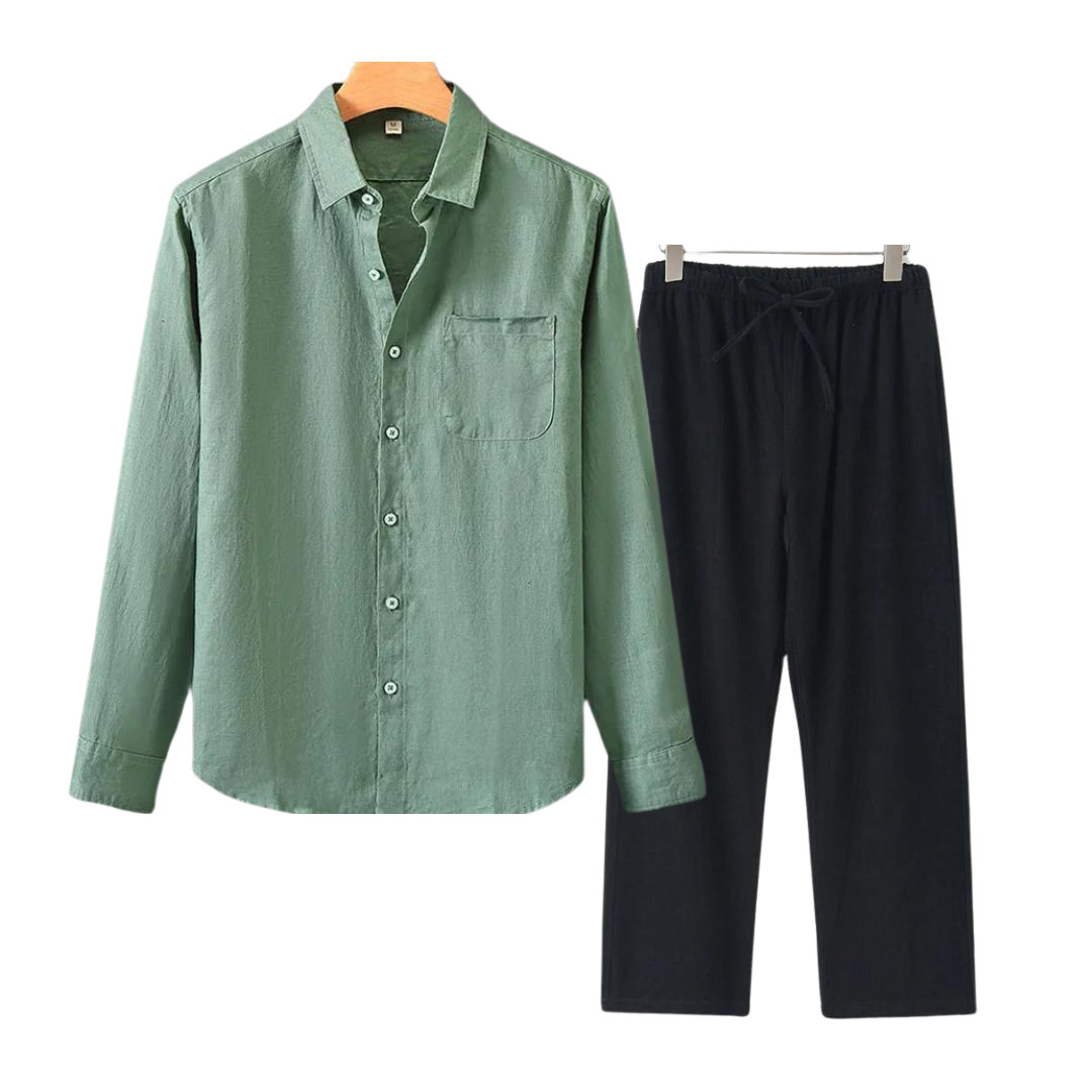 WEXFORD – LINEN LONG-SLEEVED SET