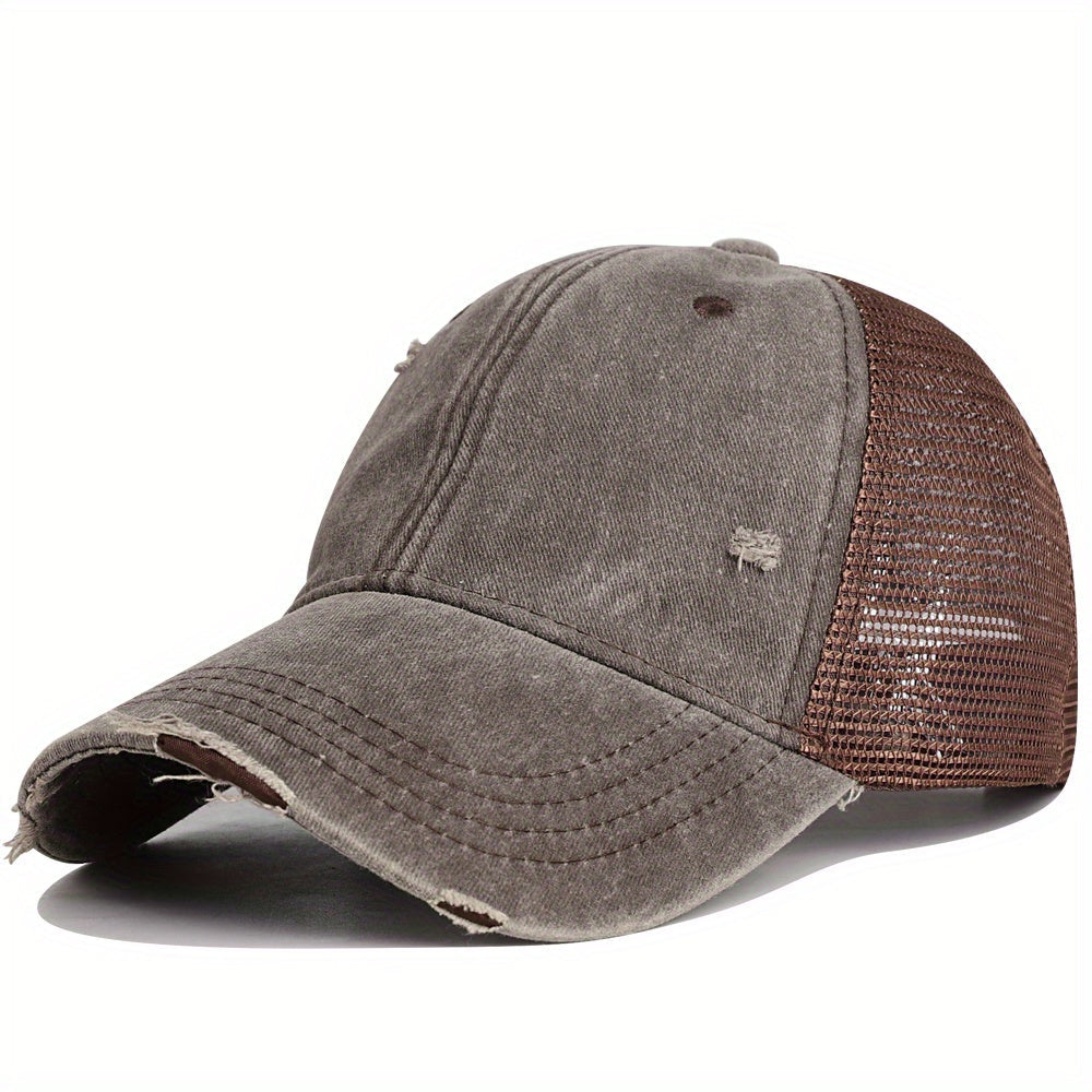 VINTEDGE – DISTRESSED MESH TRUCKER CAP