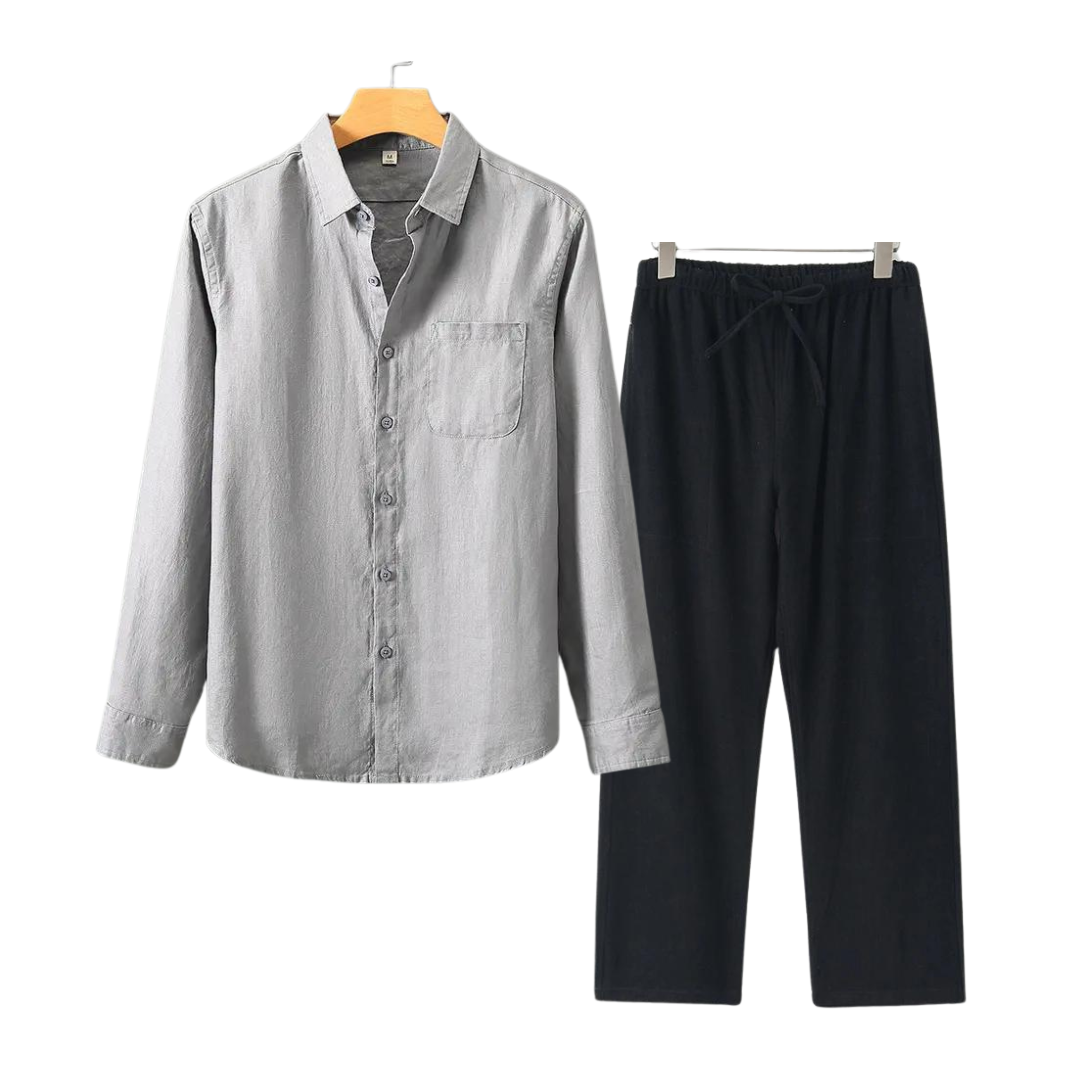 WEXFORD – LINEN LONG-SLEEVED SET