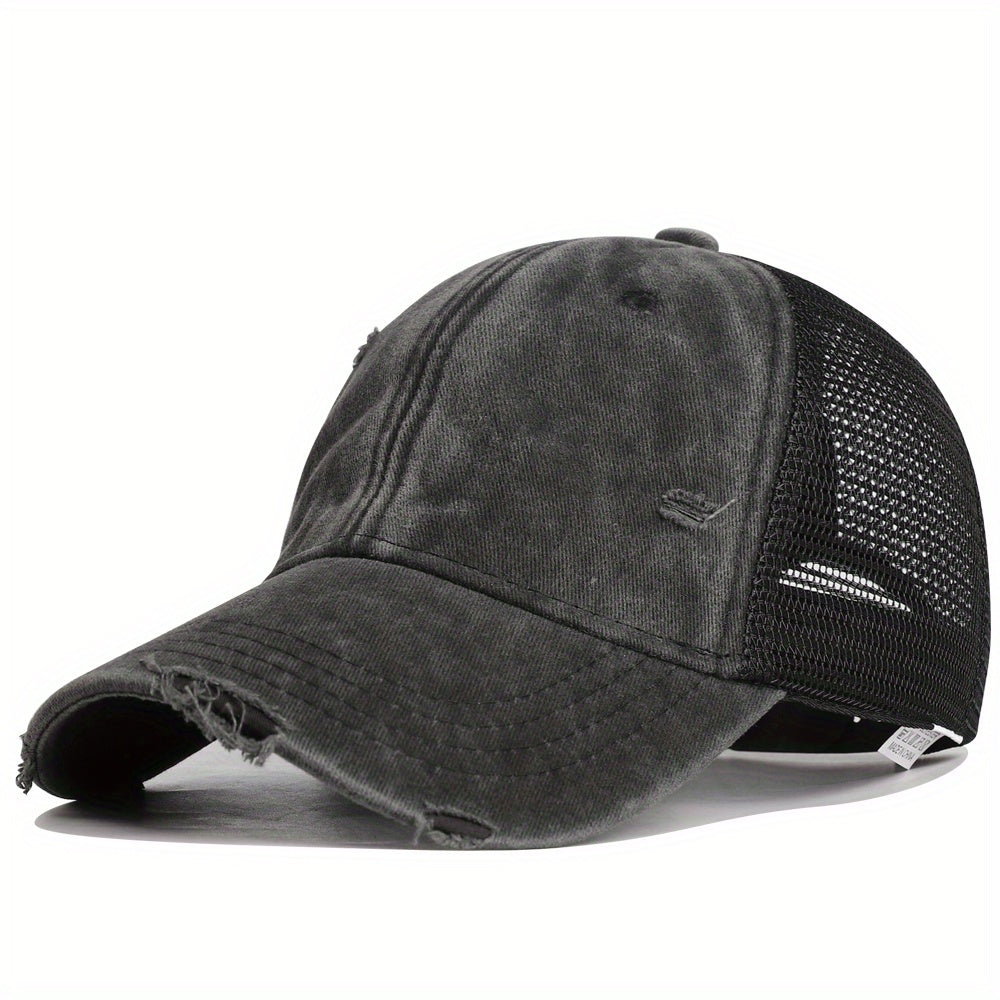 VINTEDGE – DISTRESSED MESH TRUCKER CAP
