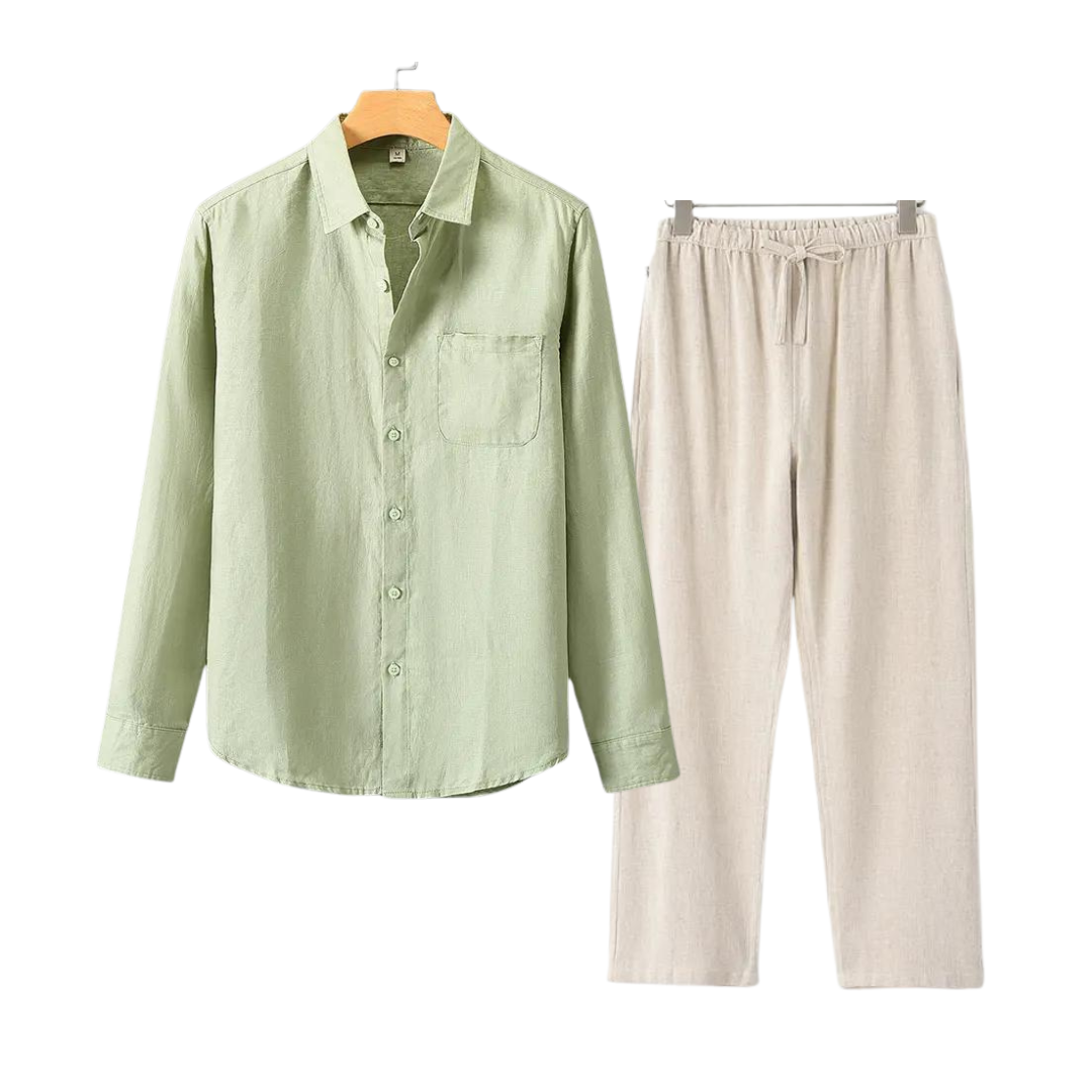 WEXFORD – LINEN LONG-SLEEVED SET