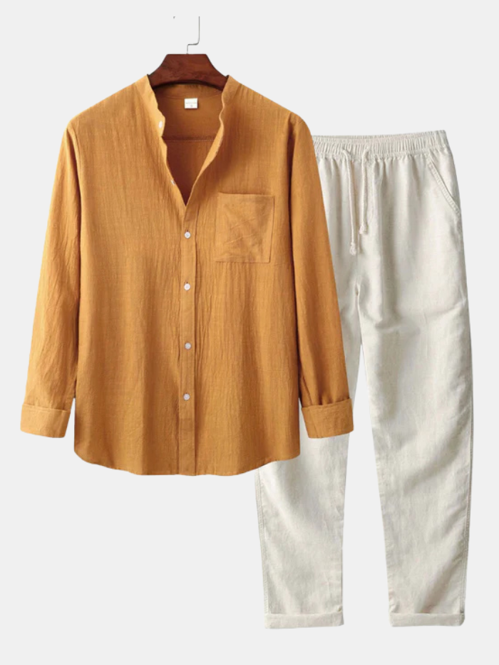 THE BEXFORD – LONG-SLEEVED LINEN SET