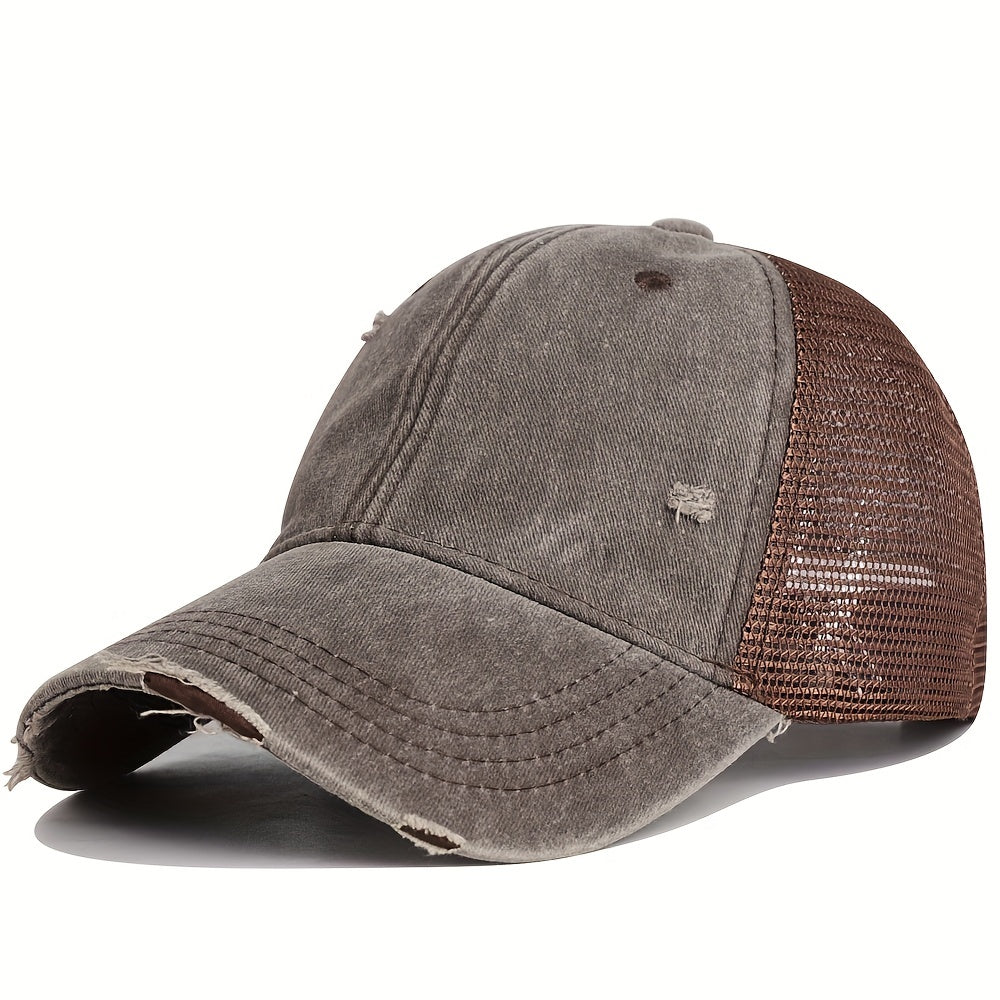 VINTEDGE – DISTRESSED MESH TRUCKER CAP
