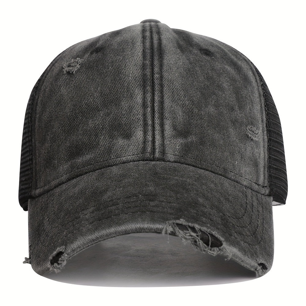 VINTEDGE – DISTRESSED MESH TRUCKER CAP