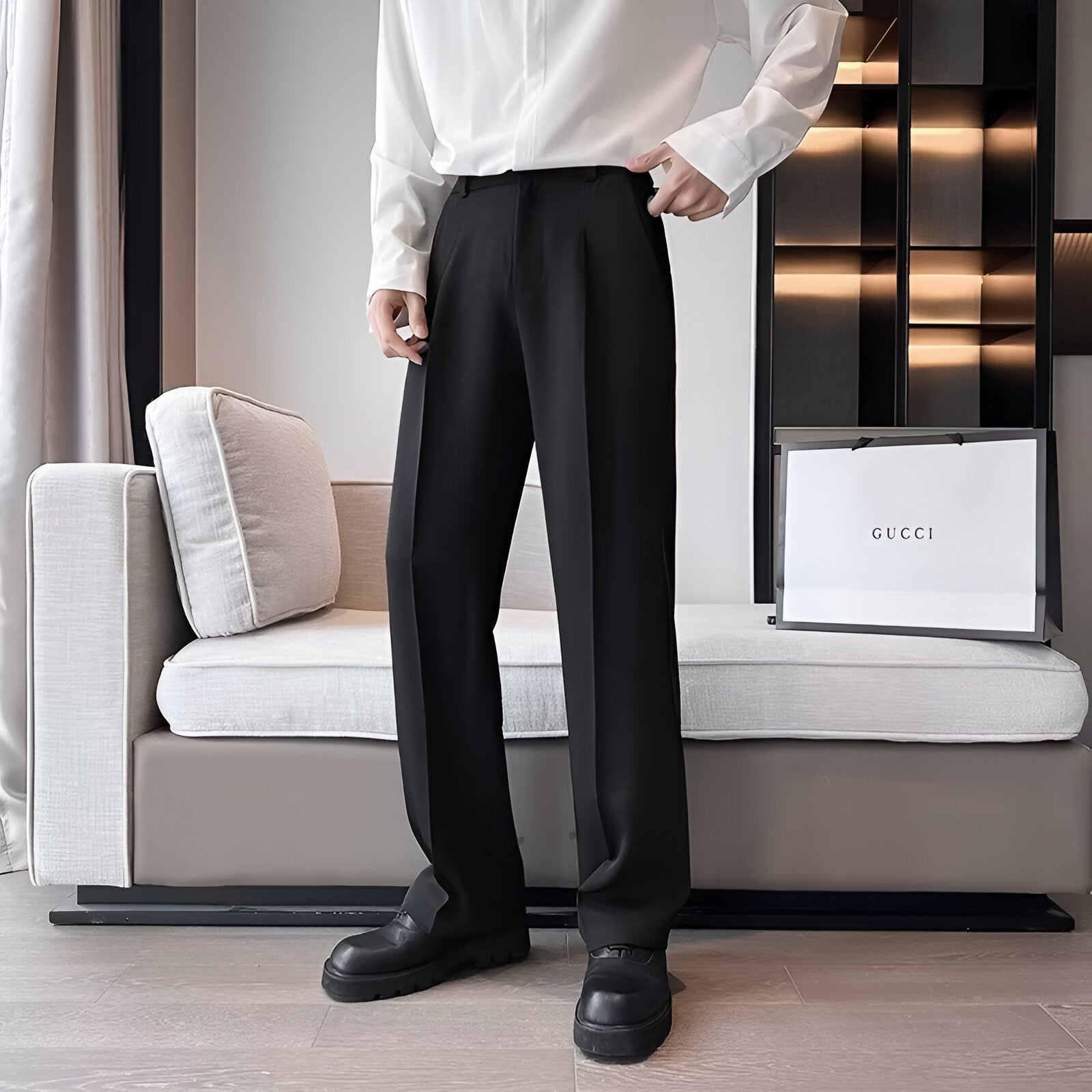 THE STRATHMORE – BLACK COTTON SET