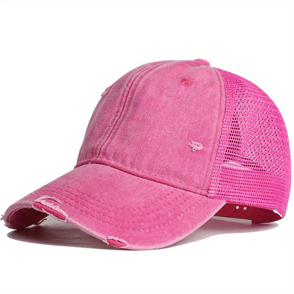 VINTEDGE – DISTRESSED MESH TRUCKER CAP