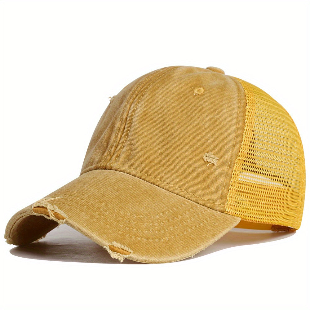 VINTEDGE – DISTRESSED MESH TRUCKER CAP