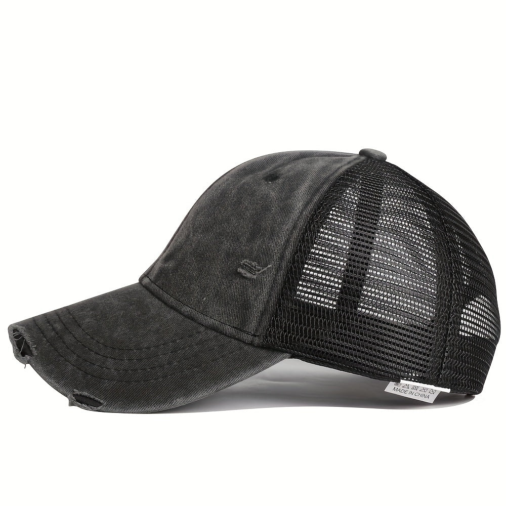VINTEDGE – DISTRESSED MESH TRUCKER CAP