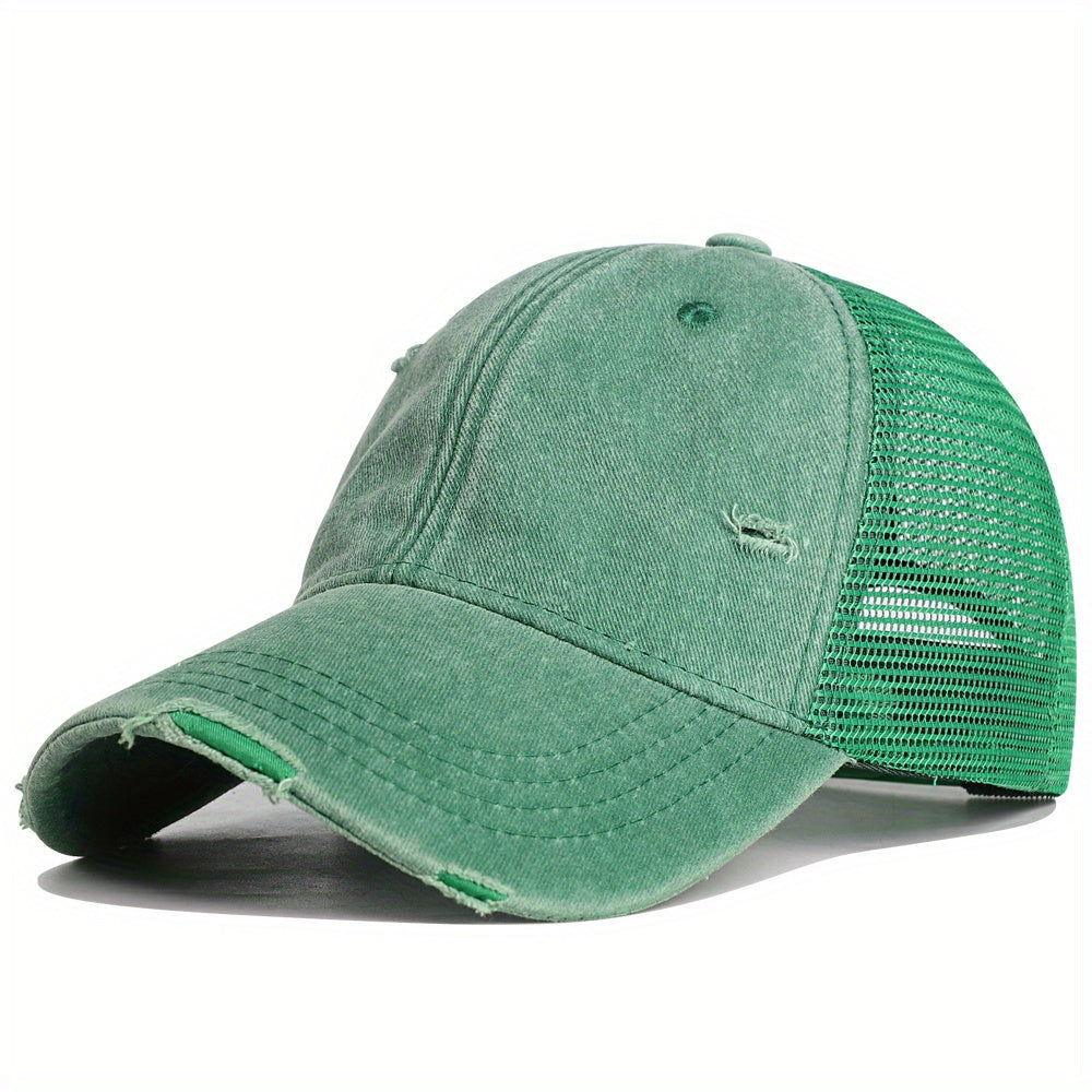 VINTEDGE – DISTRESSED MESH TRUCKER CAP