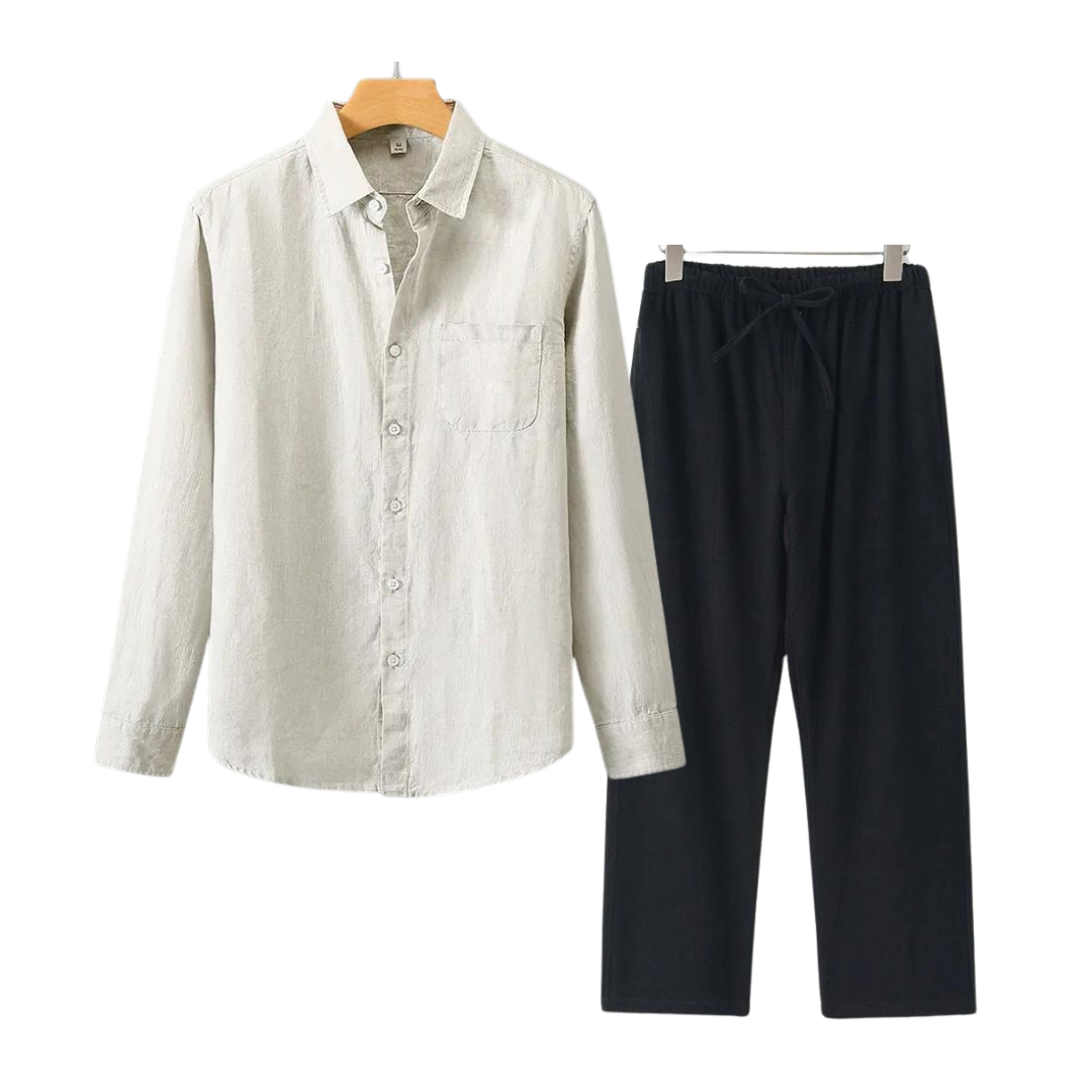 WEXFORD – LINEN LONG-SLEEVED SET