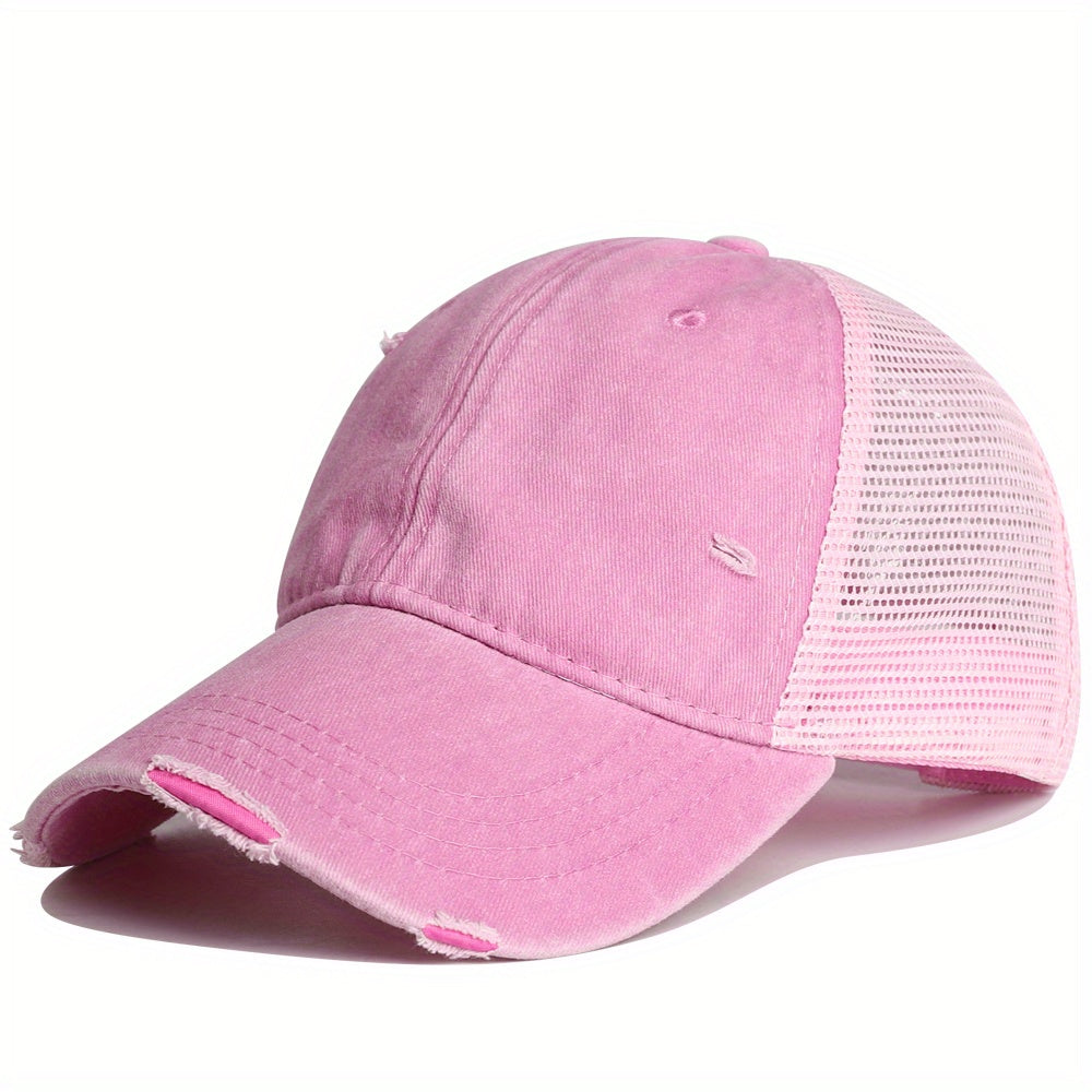 VINTEDGE – DISTRESSED MESH TRUCKER CAP
