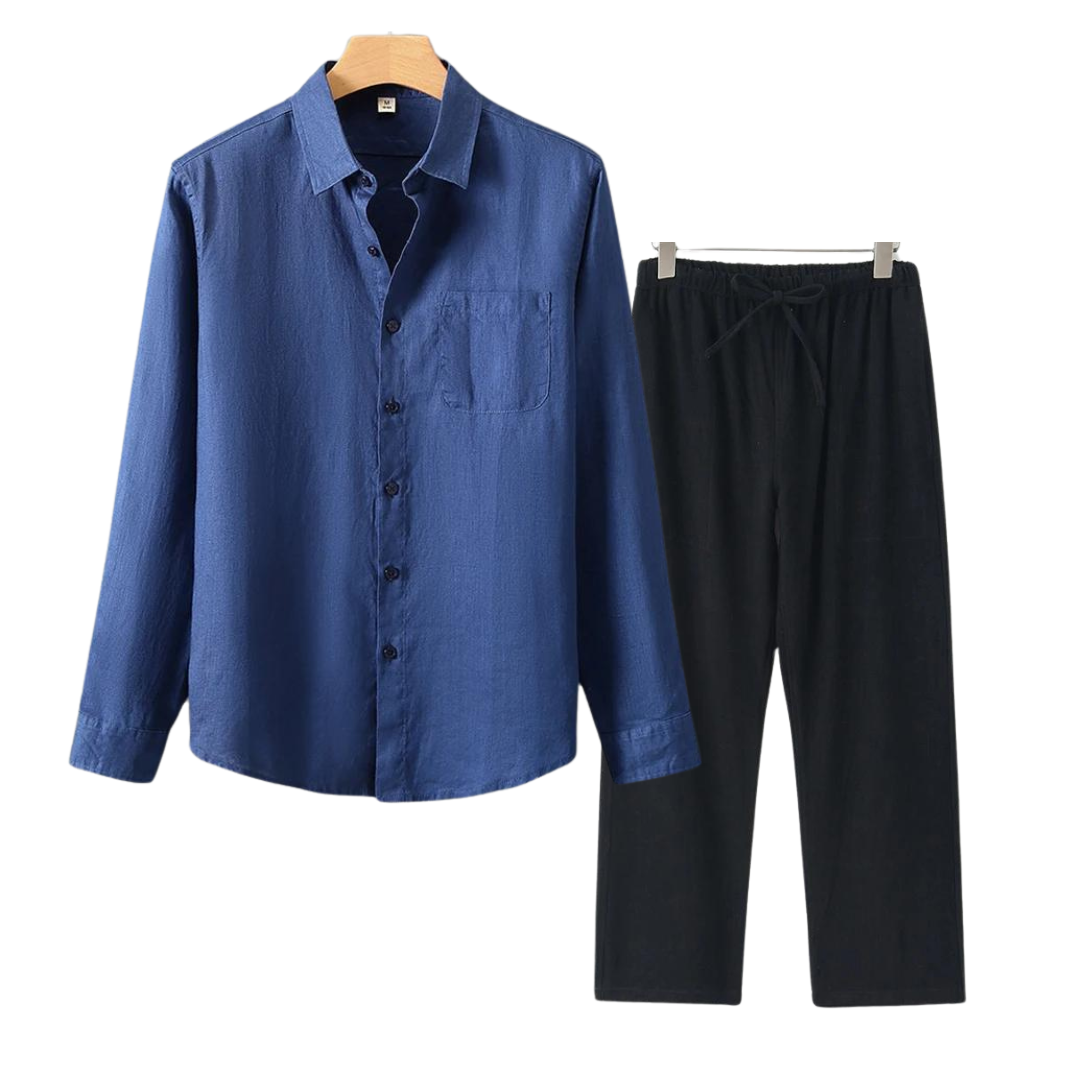 WEXFORD – LINEN LONG-SLEEVED SET