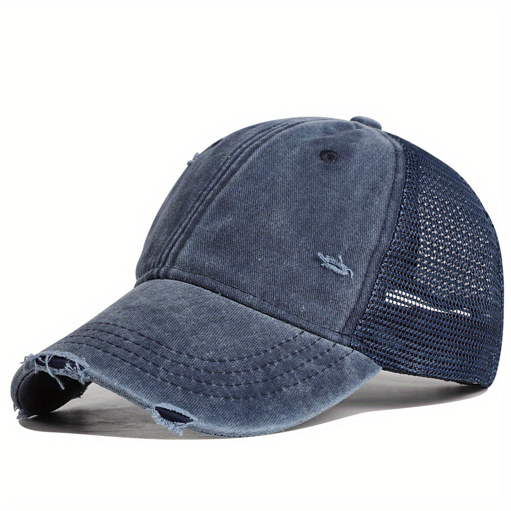 VINTEDGE – DISTRESSED MESH TRUCKER CAP