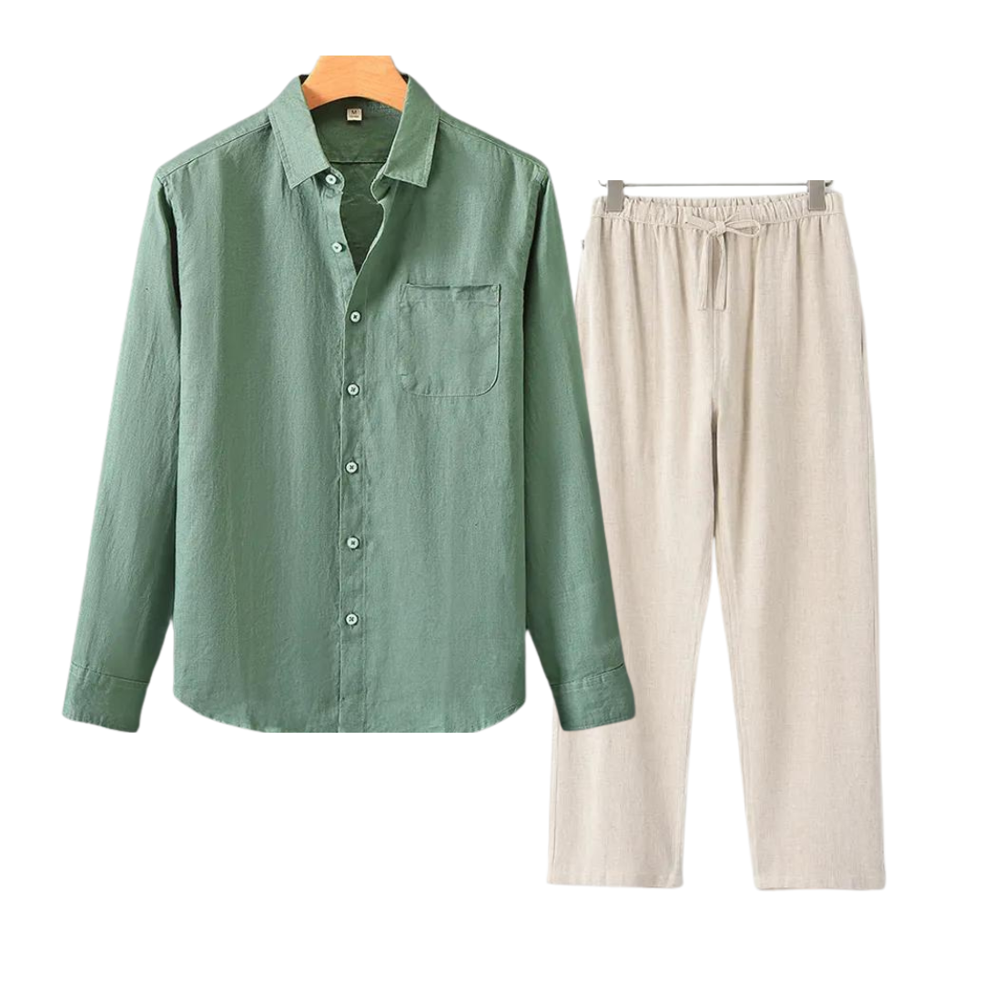 WEXFORD – LINEN LONG-SLEEVED SET