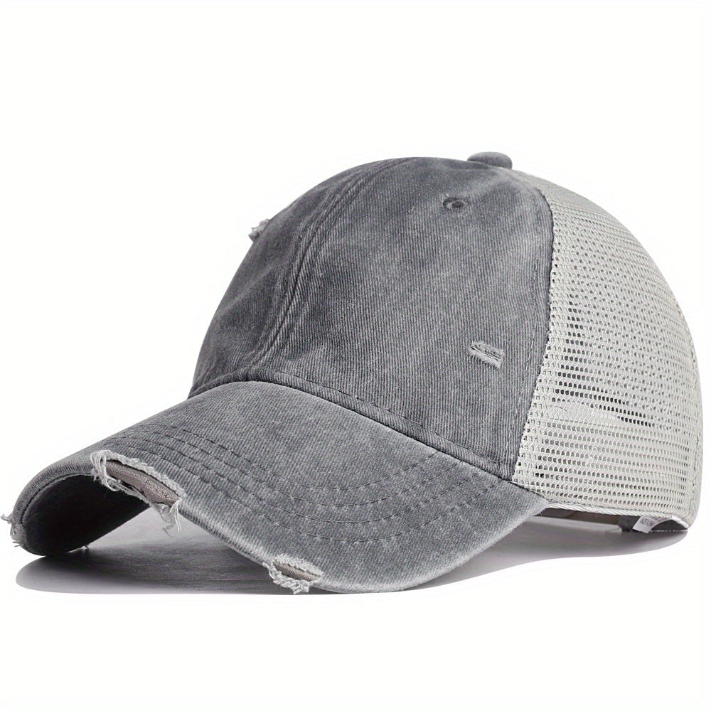 VINTEDGE – DISTRESSED MESH TRUCKER CAP