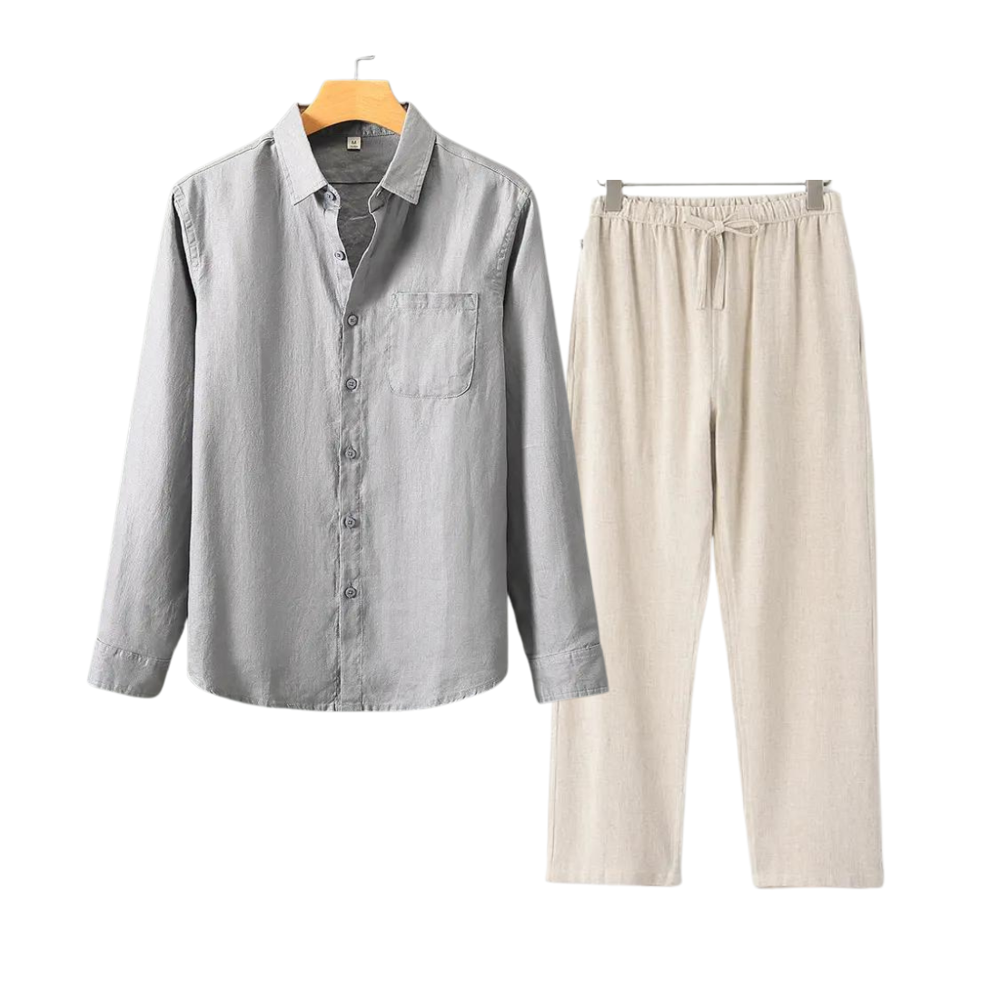 WEXFORD – LINEN LONG-SLEEVED SET