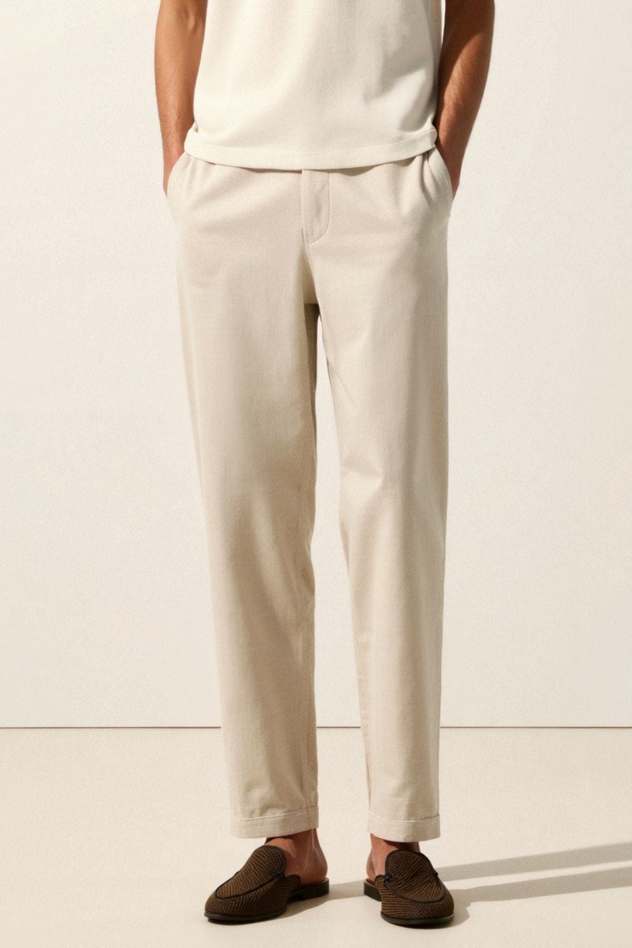 ALFORD – REGULAR FIT LINEN TROUSERS