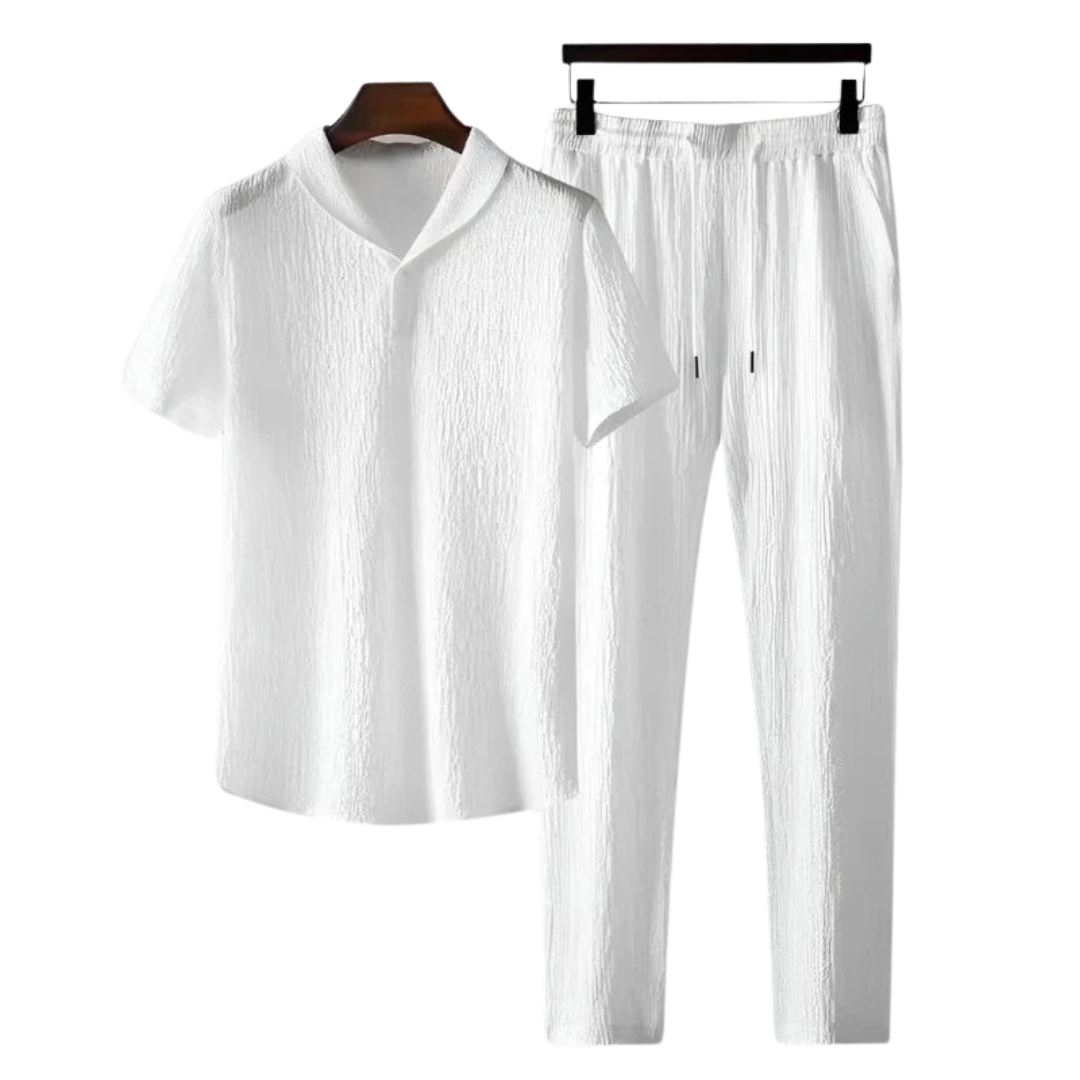 THE BRAMPTON – COTTON POLO AND PANTALON SET