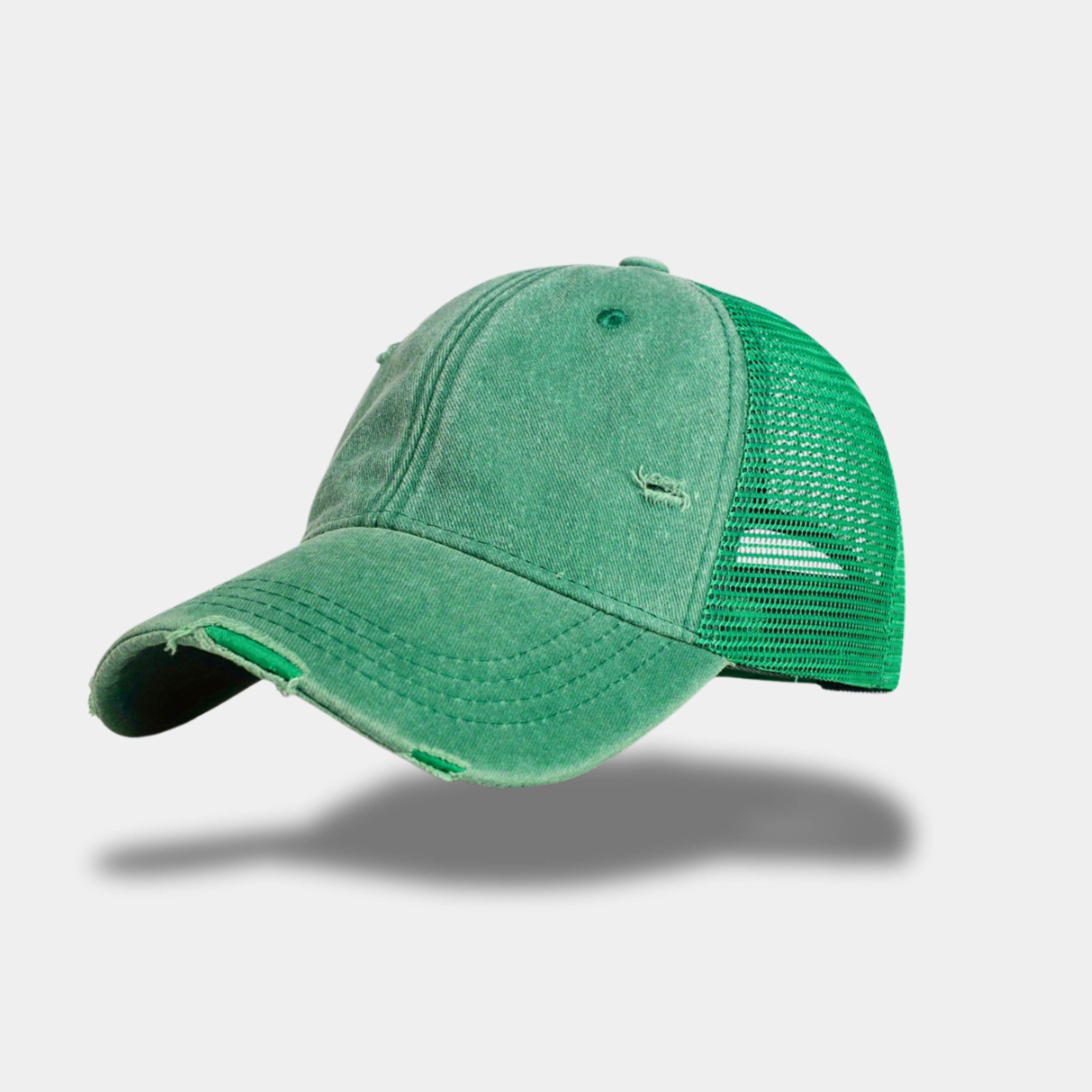 VINTEDGE – DISTRESSED MESH TRUCKER CAP