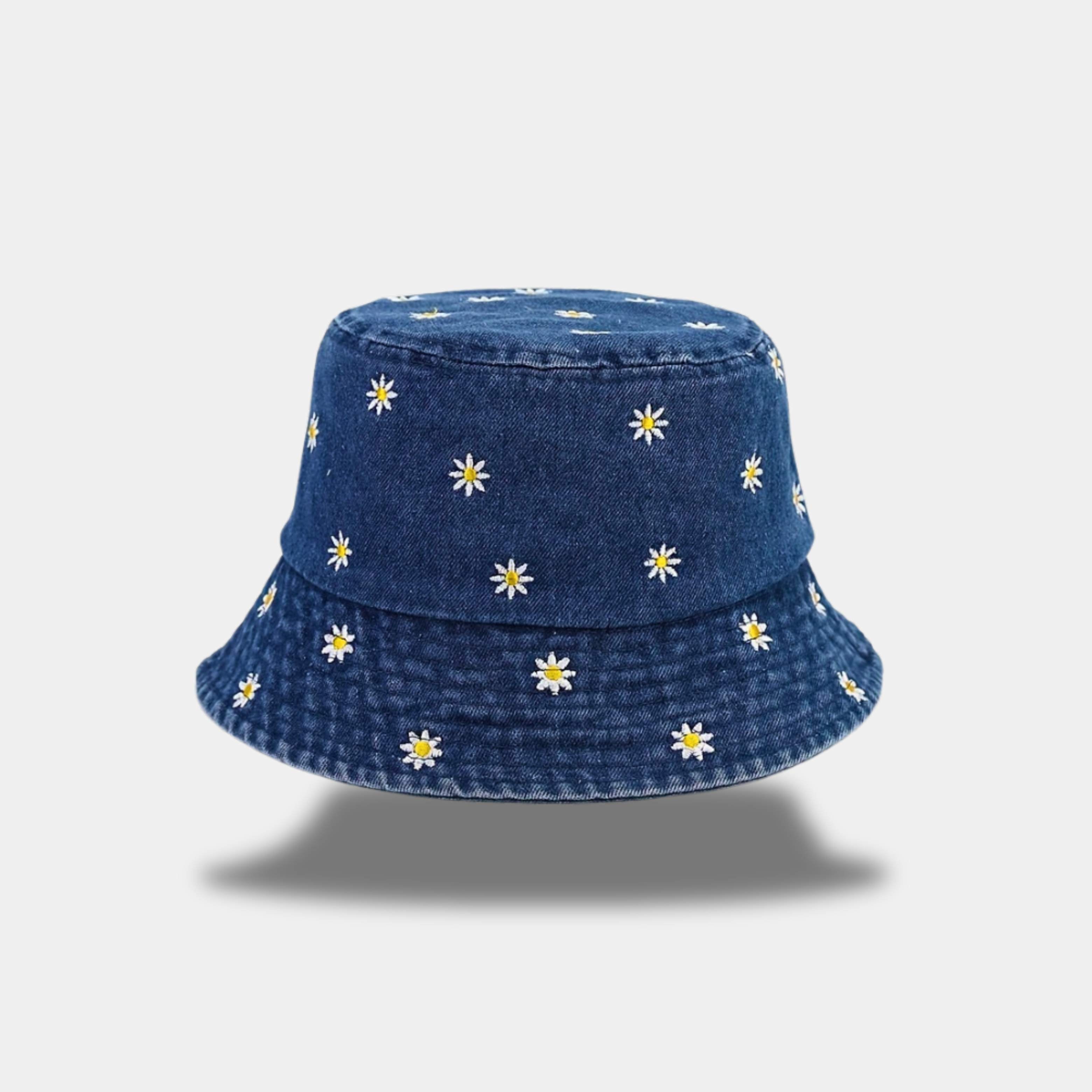 DORSET – DAISY EMBROIDERED BUCKET HAT